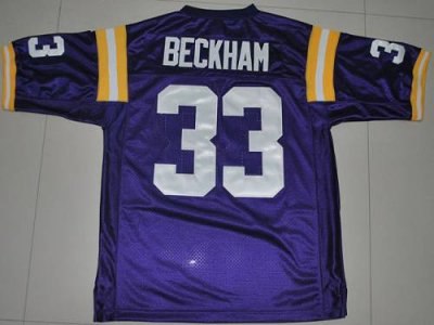 lsu tigers #33 odell beckham purple embroidered ncaa jersey