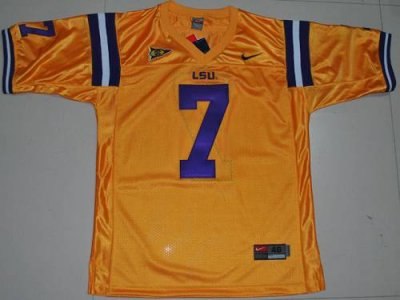 lsu tigers #7 tyrann mathieu gold embroidered ncaa jersey