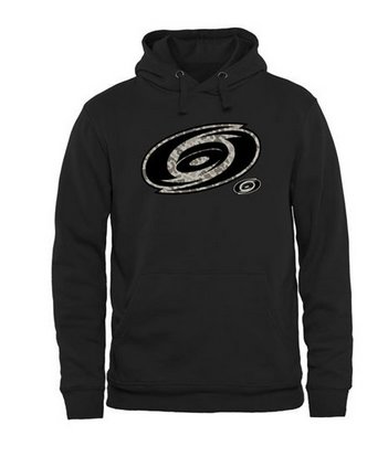 Men's Carolina Hurricanes Black Rink Warrior Pullover Hoodie