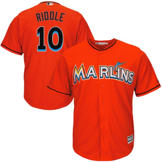 Marlins 10 JT Riddle Orange Cool Base Jersey Marlins 10 JT Riddle Orange Cool Base Jersey
