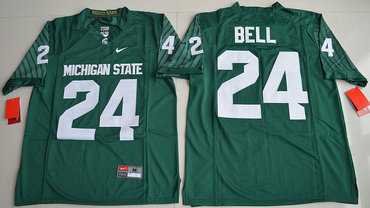 Michigan State Spartans 24 Le'Veon Bell Green College Jersey