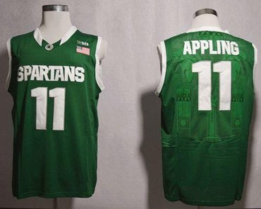 Michigan State Spartans #11 Keith Appling Green Basketball NCAA Jersey