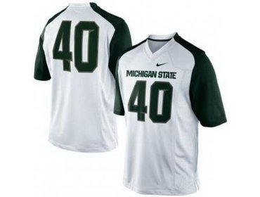 Michigan State Spartans 40 Max Bullough White College Football NCAA Jerseys