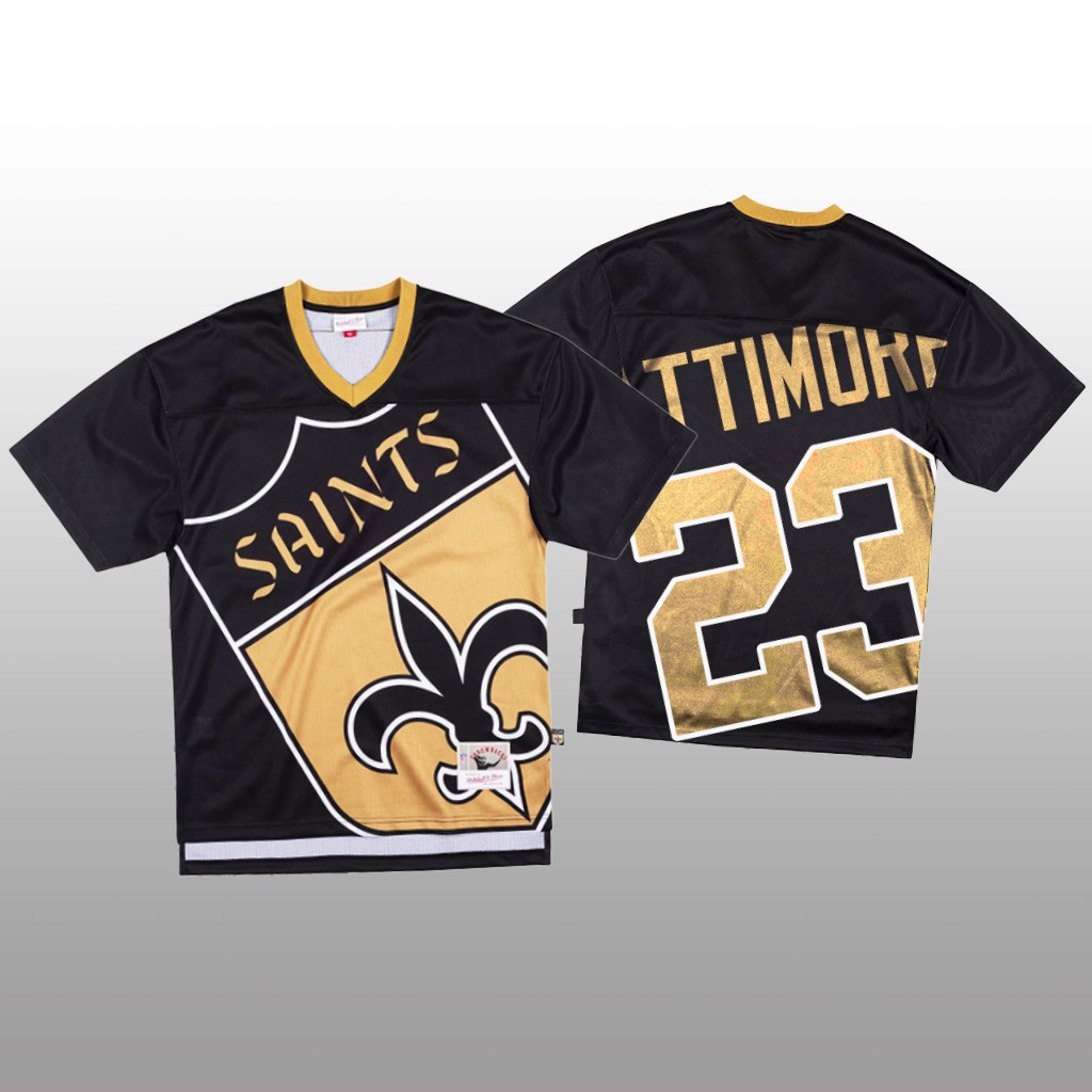 NFL New Orleans Saints #23 Marshon Lattimore Black Men's Mitchell & Nell Big Face Fashion Limited NFL Jersey