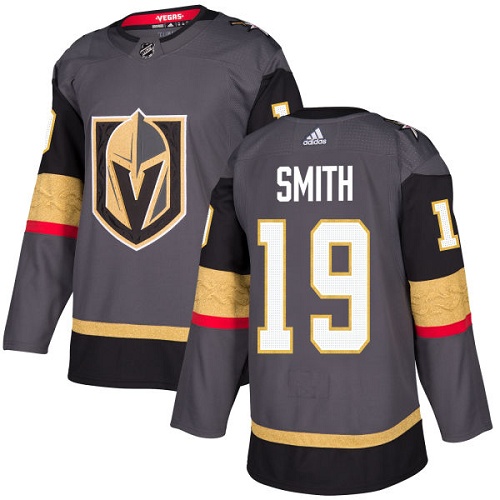 Adidas Golden Knights #19 Reilly Smith Grey Home Women Authentic Stitched NHL Jersey