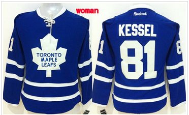 Women Toronto Maple Leafs #81 Phil Kessel Blue Home Stitched NHL Jersey
