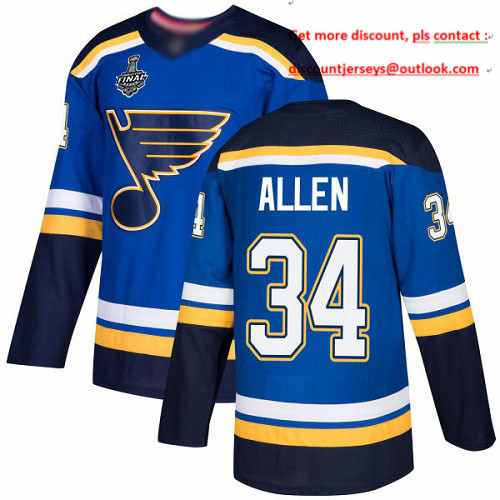 Blues #34 Jake Allen Blue Home Authentic Stanley Cup Final Bound Stitched Youth Hockey Jersey Blues #34 Jake Allen Blue Home Authentic Stanley Cup Final Bound Stitched Youth Hockey Jersey