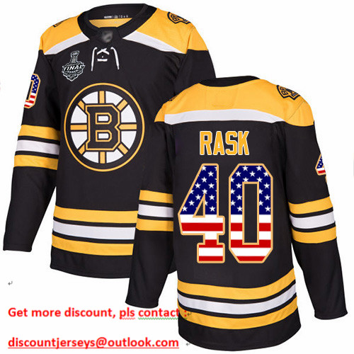 Bruins #40 Tuukka Rask Black Home Authentic USA Flag Stanley Cup Final Bound Youth Stitched Hockey Jersey