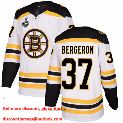 Bruins #37 Patrice Bergeron White Road Authentic Stanley Cup Final Bound Youth Stitched Hockey Jersey