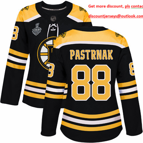 Bruins #88 David Pastrnak Black Home Authentic Stanley Cup Final Bound Women's Stitched Hockey Jersey