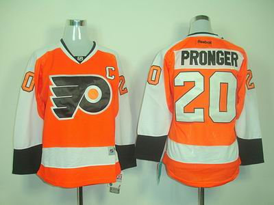 Women Philadelphia Flyers Chris Pronger jersey 20 orange jersey