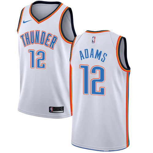 Thunder #12 Steven Adams White Women's Basketball Swingman Association Edition Jersey Thunder #12 Steven Adams White Women's Basketball Swingman Association Edition Jersey
