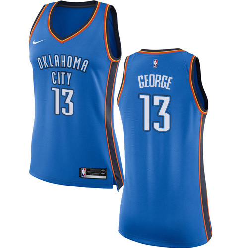 Nike Thunder #13 Paul George Blue Women's NBA Swingman Icon Edition Jersey Nike Thunder #13 Paul George Blue Women's NBA Swingman Icon Edition Jersey