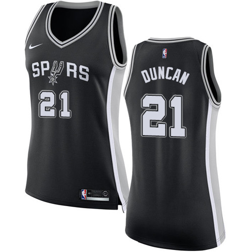 Spurs #21 Tim Duncan Black Women's Basketball Swingman Icon Edition Jersey Spurs #21 Tim Duncan Black Women's Basketball Swingman Icon Edition Jersey