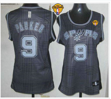 Women NBA Spurs #9 Tony Parker Black With Finals Patch Rhythm Fashion Stitched NBA Jersey Women NBA Spurs #9 Tony Parker Black With Finals Patch Rhythm Fashion Stitched NBA Jersey