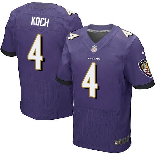 Nike Ravens 4 Sam Koch Purple Elite Jersey