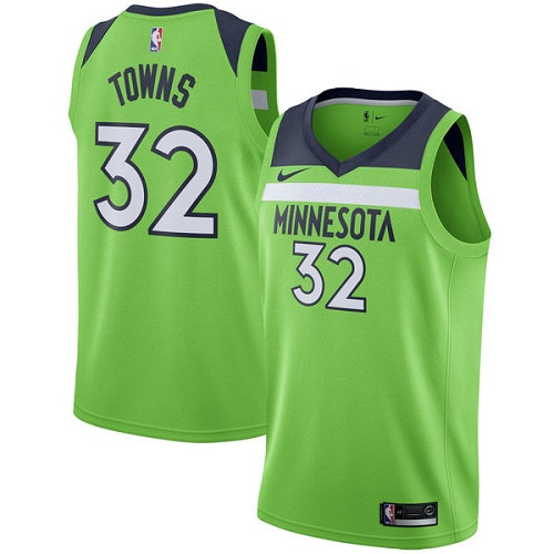 Timberwolves #32 Karl-Anthony Towns Green Women's Basketball Swingman Statement Edition Jersey Timberwolves #32 Karl-Anthony Towns Green Women's Basketball Swingman Statement Edition Jersey