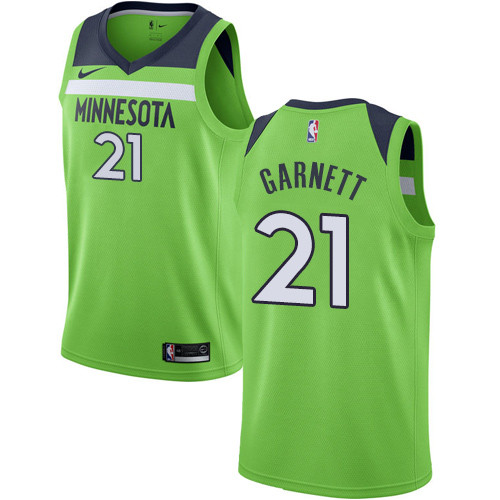Timberwolves #21 Kevin Garnett Green Women's Basketball Swingman Statement Edition Jersey