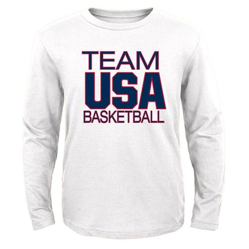 Youth Team USA Basketball Pride Long Sleeves T-Shirt White