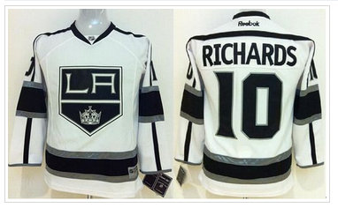 Youth NHL Los Angeles Kings #10 Mike Richards White Road Jersey