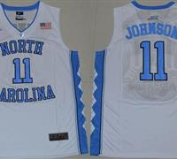 North Carolina #11 Brice Johnson White Basketball Stitched NCAA Jersey