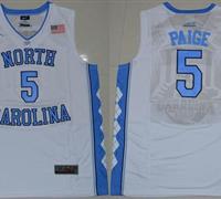 North Carolina #5 Marcus Paige White Basketball Stitched NCAA Jersey