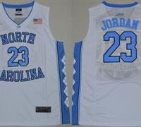 North Carolina #23 Michael Jordan White Stitched NCAA Jersey