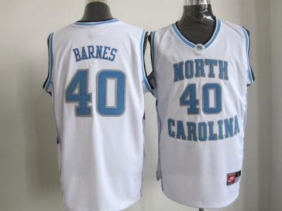 nba north carolina #40 barnes white jerseys