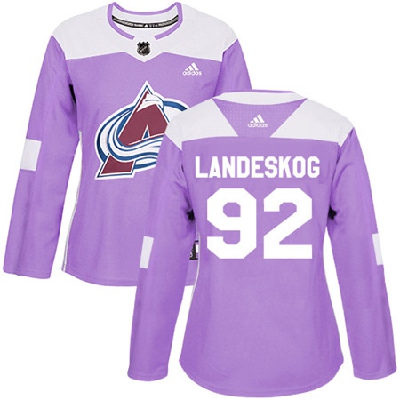 Adidas Avalanche #92 Gabriel Landeskog Purple Authentic Fights Cancer Women's Stitched NHL Jersey Adidas Avalanche #92 Gabriel Landeskog Purple Authentic Fights Cancer Women's Stitched NHL Jersey