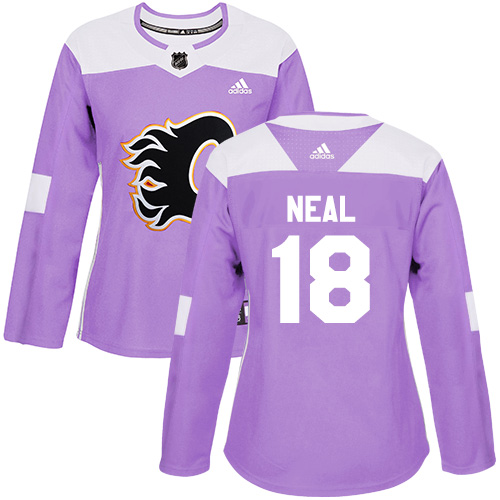 Adidas Flames #18 James Neal Purple Authentic Fights Cancer Women's Stitched NHL Jersey Adidas Flames #18 James Neal Purple Authentic Fights Cancer Women's Stitched NHL Jersey