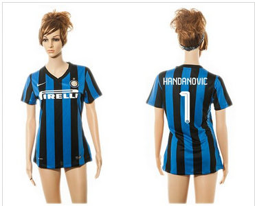Women Inter Milan #1 Handanovic Home Soccer Club Jersey