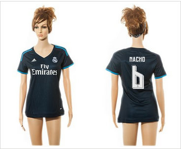 Women Real Madrid #6 Nacho Sec Away Soccer Club Jersey