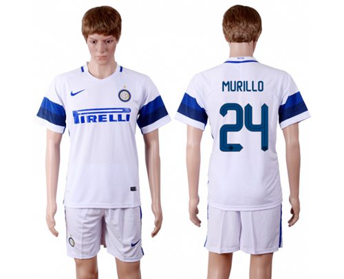 Inter Milan #24 Murillo White Away Soccer Club Jersey