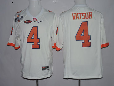 Clemson Tigers 4 Deshaun Watson White 1975-1978 Fuller College Jersey