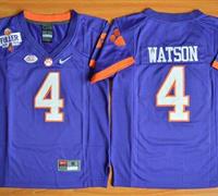 Clemson Tigers #4 Deshaun Watson Purple 2016 National Championship Stitched Youth NCAA Jersey