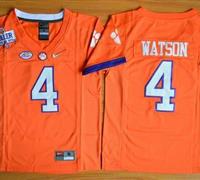 Clemson Tigers #4 Deshaun Watson Orange 2016 National Championship Stitched Youth NCAA Jersey