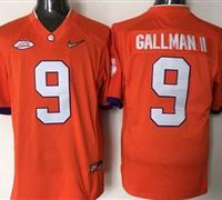 Clemson Tigers #9 Wayne Gallman II Orange 2016 National Championship Stitched NCAA Jersey