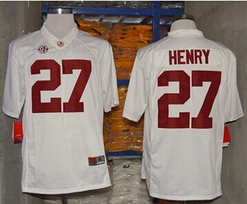 Crimson Tide #27 Derrick Henry White Limited Stitched NCAA Jersey