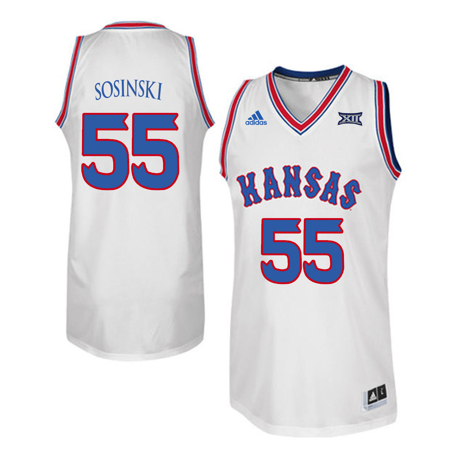 Kansas Jayhawks #55 Jame Sosinski White Throwback College Basketball Jersey Kansas Jayhawks #55 Jame Sosinski White Throwback College Basketball Jersey