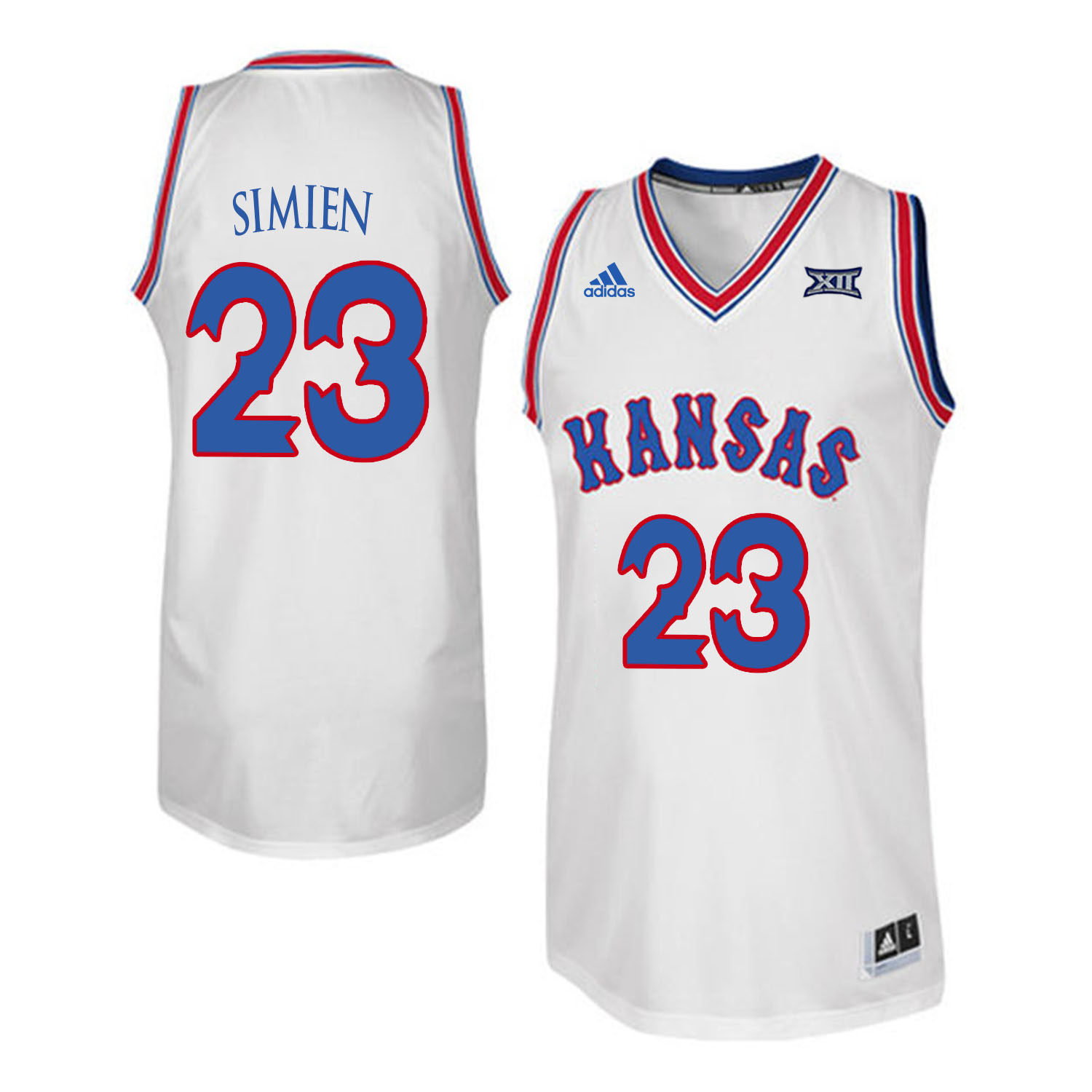 Kansas Jayhawks #23 Wayne Simien White Throwback College Basketball Jersey Kansas Jayhawks #23 Wayne Simien White Throwback College Basketball Jersey