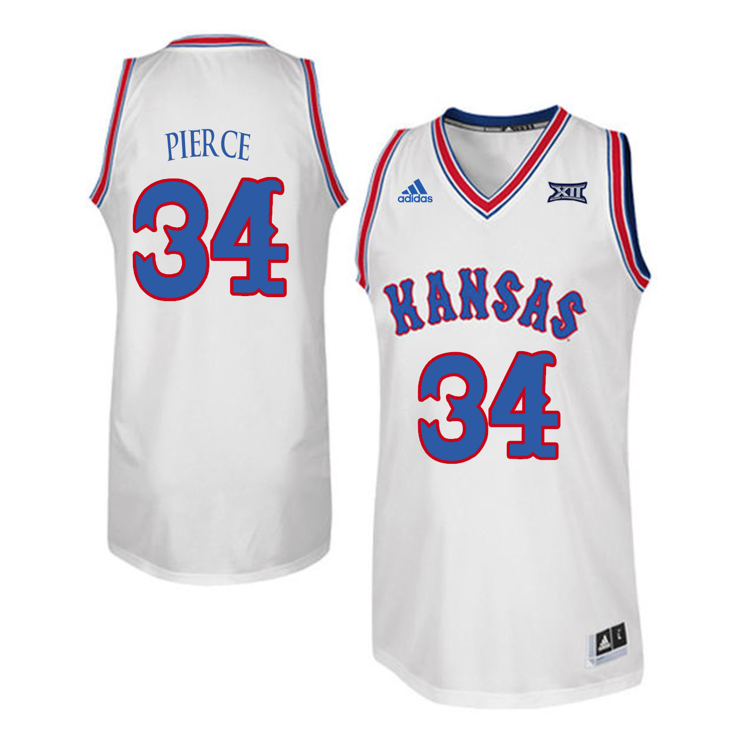 Kansas Jayhawks #34 Paul Pierce White Throwback College Basketball Jersey Kansas Jayhawks #34 Paul Pierce White Throwback College Basketball Jersey