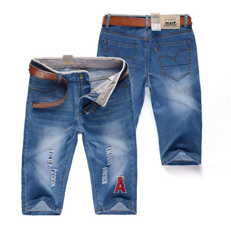 Los Angeles Angels Team Logo Light Blue MLB Jeans