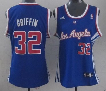 Women NBA Clippers #32 Blake Griffin Blue Women Fashion NBA Jersey