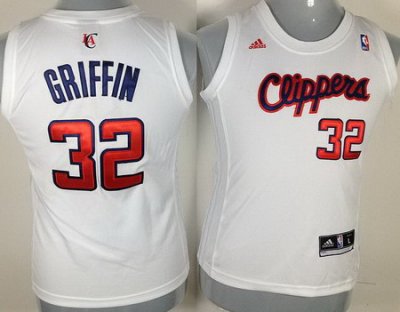 Women Los Angeles Clippers 32 Blake Griffin White Swingman NBA Jerseys