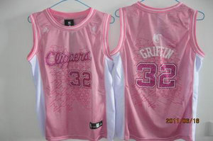 women Los Angeles Clippers 32 Blake Griffin pink jersey