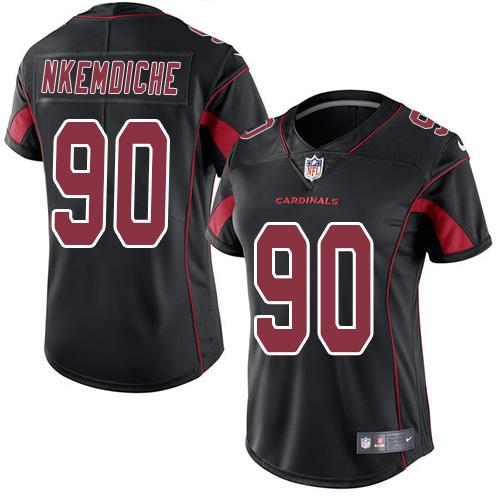 Nike Cardinals #90 Robert Nkemdiche Black Women's Stitched NFL Limited Rush Jersey Nike Cardinals #90 Robert Nkemdiche Black Women's Stitched NFL Limited Rush Jersey