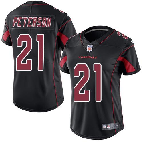 Nike Cardinals #21 Patrick Peterson Black Women's Stitched NFL Limited Rush Jersey Nike Cardinals #21 Patrick Peterson Black Women's Stitched NFL Limited Rush Jersey