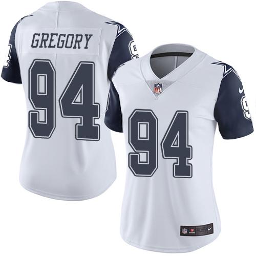 Nike Cowboys #94 Randy Gregory White Women's Stitched NFL Limited Rush Jersey Nike Cowboys #94 Randy Gregory White Women's Stitched NFL Limited Rush Jersey