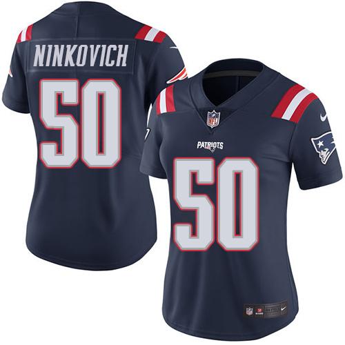 Nike Patriots #50 Rob Ninkovich Navy Blue Women's Stitched NFL Limited Rush Jersey Nike Patriots #50 Rob Ninkovich Navy Blue Women's Stitched NFL Limited Rush Jersey