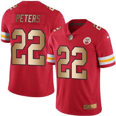 Nike Chiefs #22 Marcus Peters Red Men's Stitched NFL Limited Gold Rush Jersey Nike Chiefs #22 Marcus Peters Red Men's Stitched NFL Limited Gold Rush Jersey